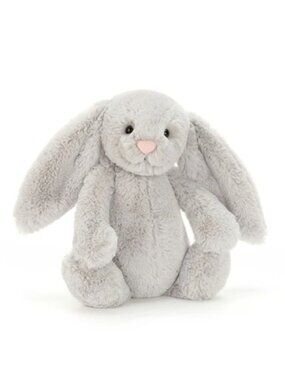 BNWT: Jellycat Bashful Silver Bunny (Grey) - Medium